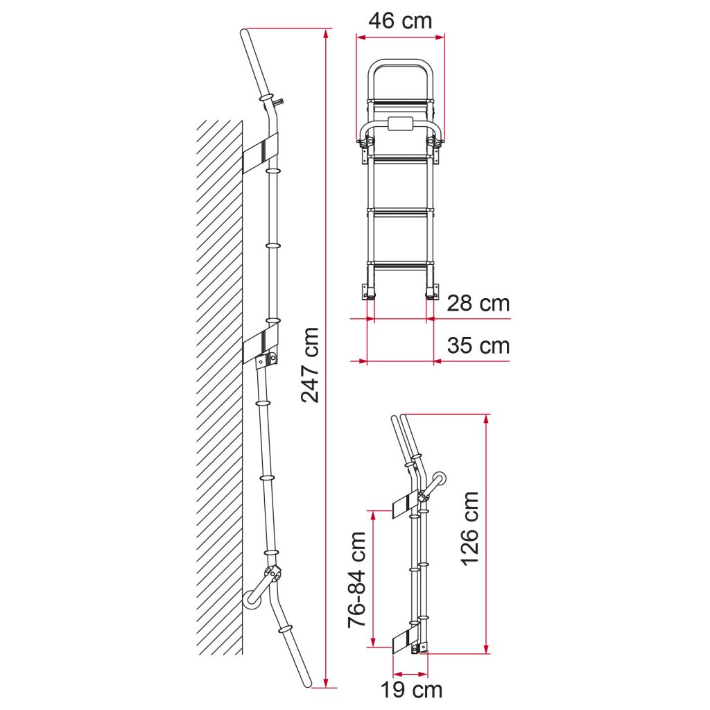 Žebřík Deluxe 8 sklopný