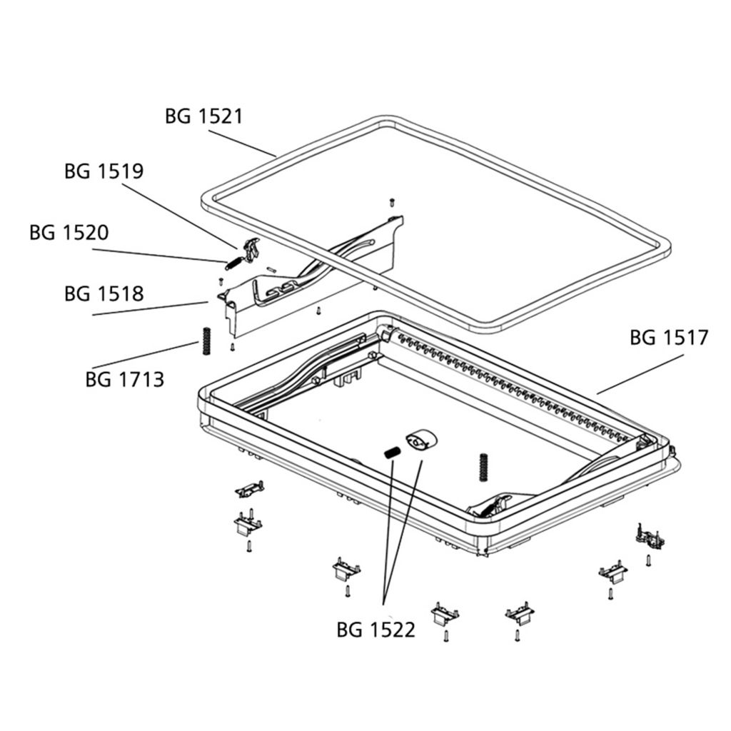 Vnější rámeček komplet, držák