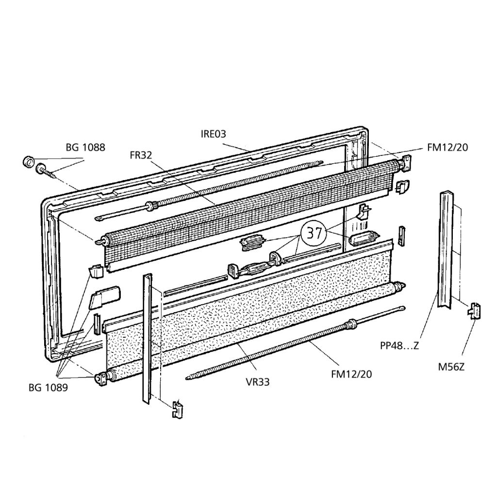 Vodicí lišty pro roletku
