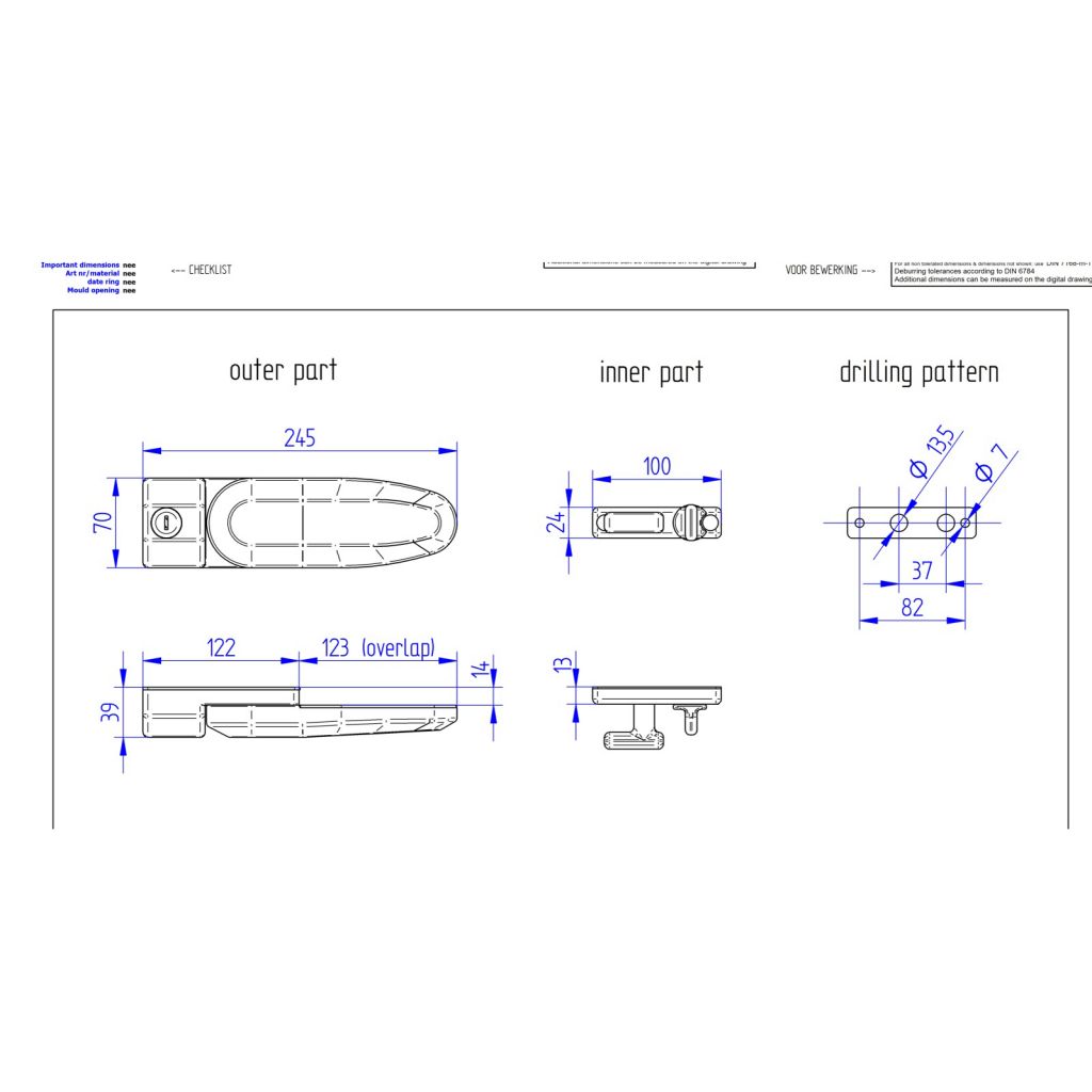 Zámek dveří Thule Inside Out G2