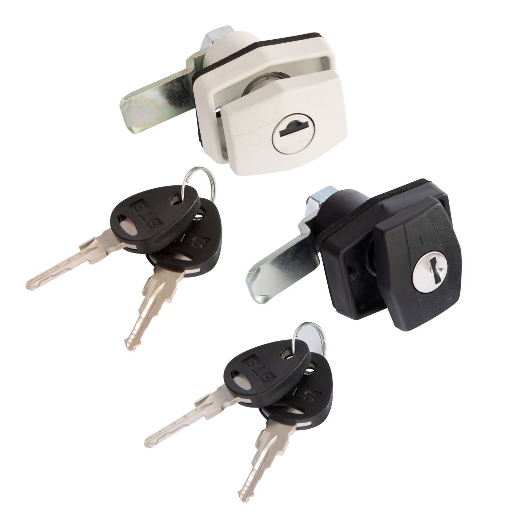 Klička se zámkem hranatá, černá