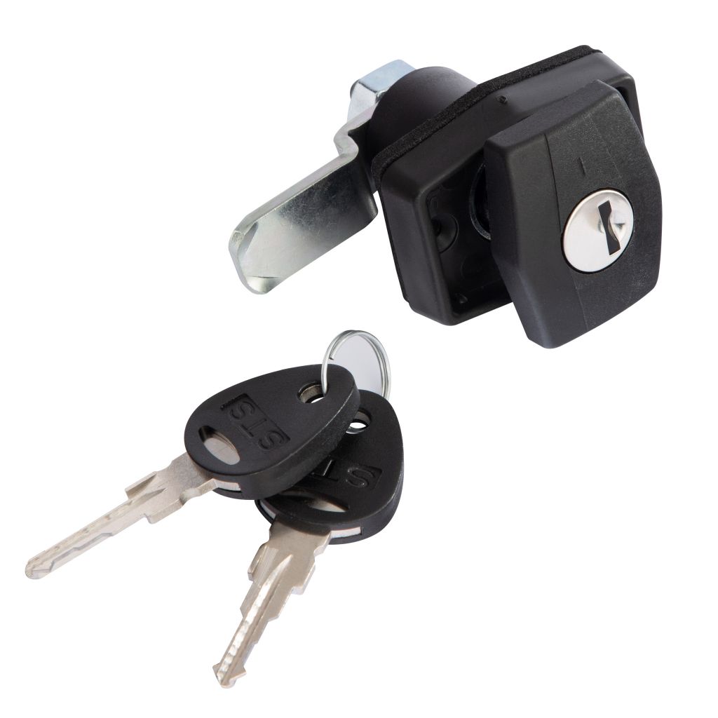 Klička se zámkem hranatá, černá