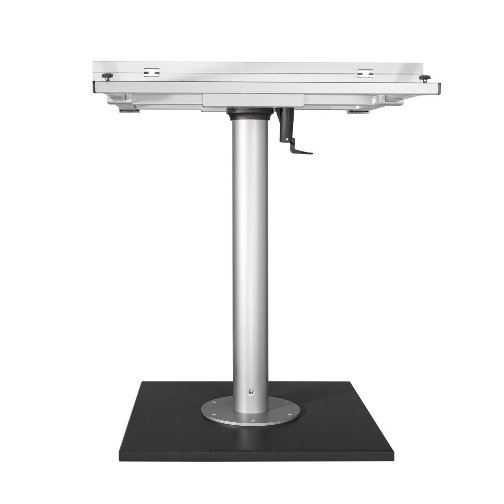 Pevná středová noha stolu s posuvným mechanismem