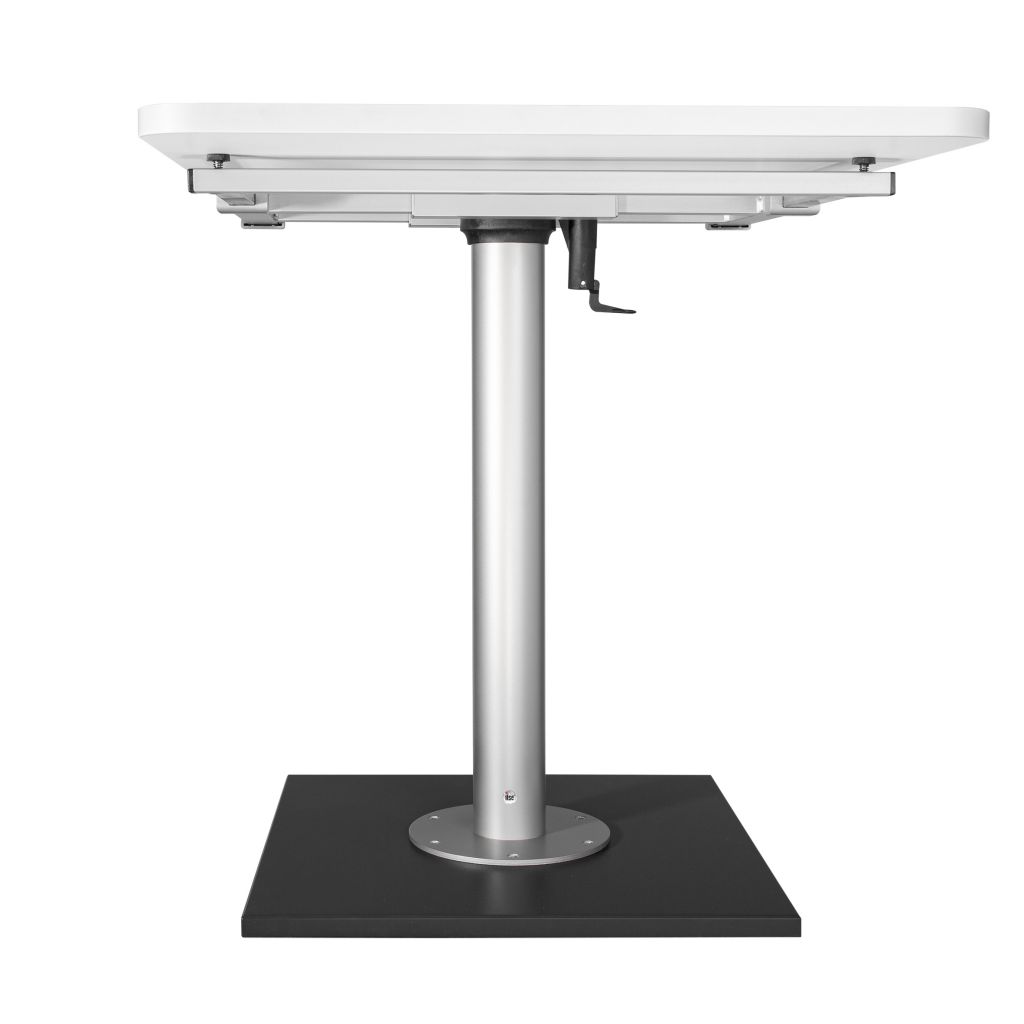 Pevná středová noha stolu s posuvným mechanismem