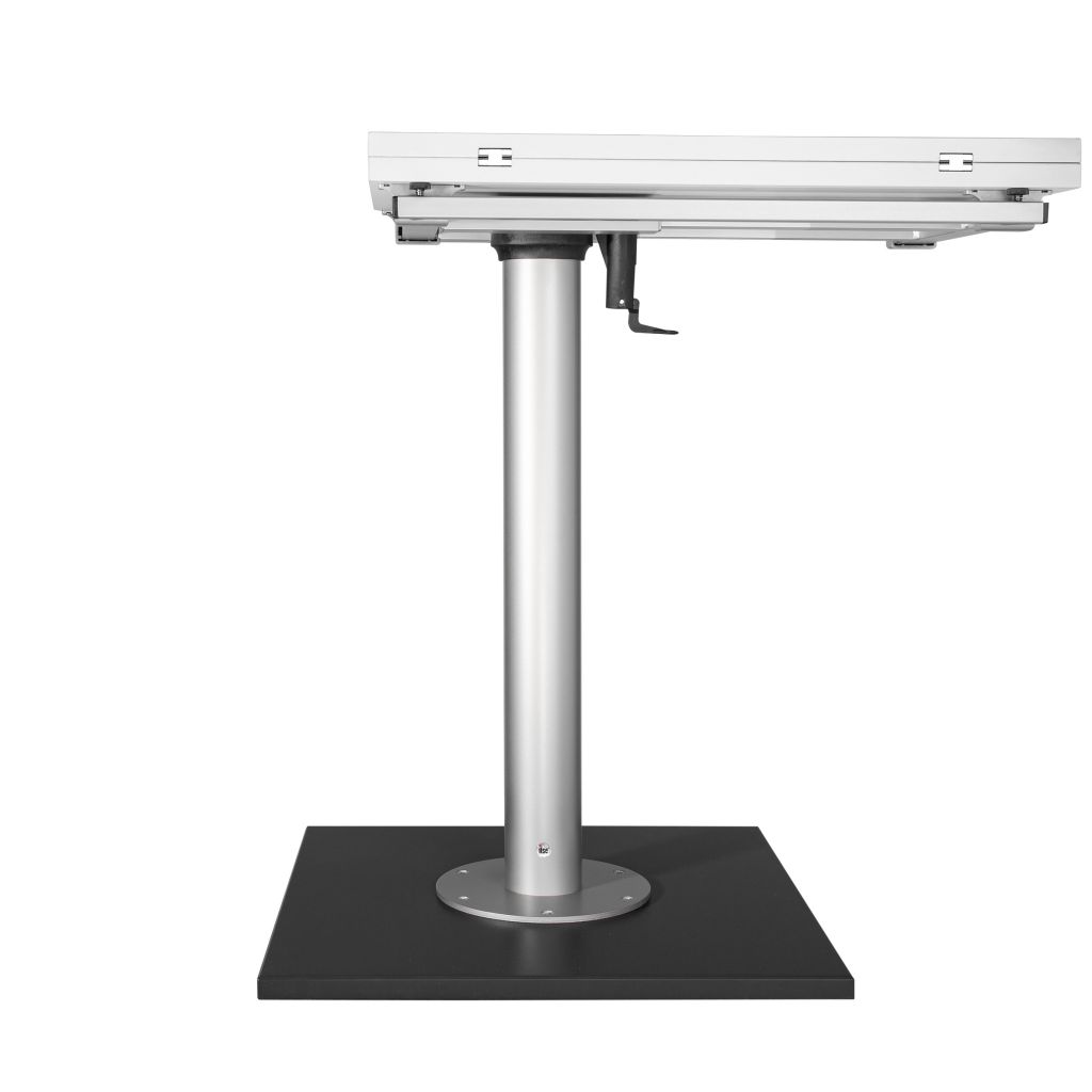 Pevná středová noha stolu s posuvným mechanismem