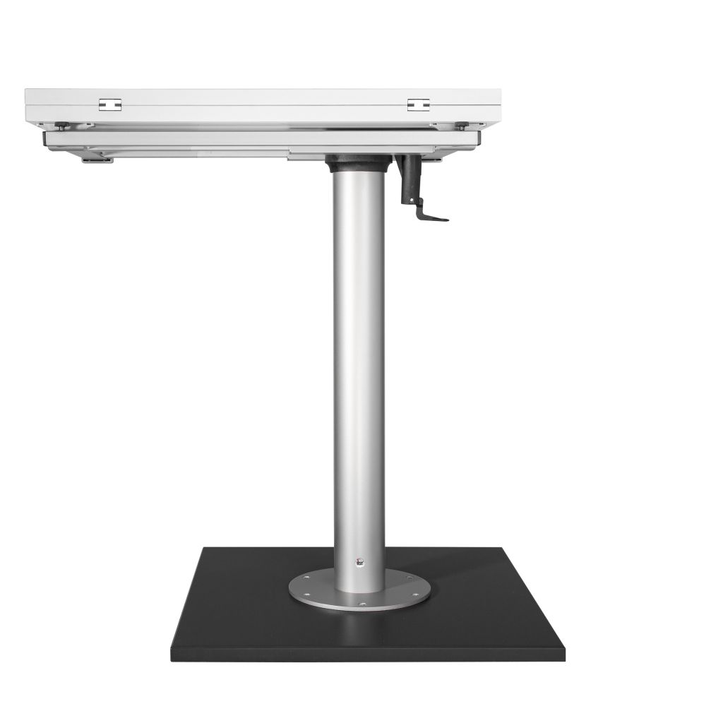 Pevná středová noha stolu s posuvným mechanismem