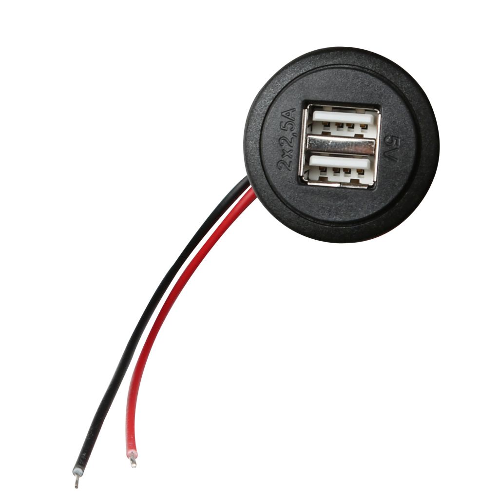 USB zásuvka s montážní destičkou