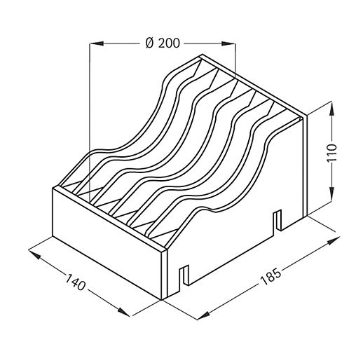 Držák talířů Froli vysoký
