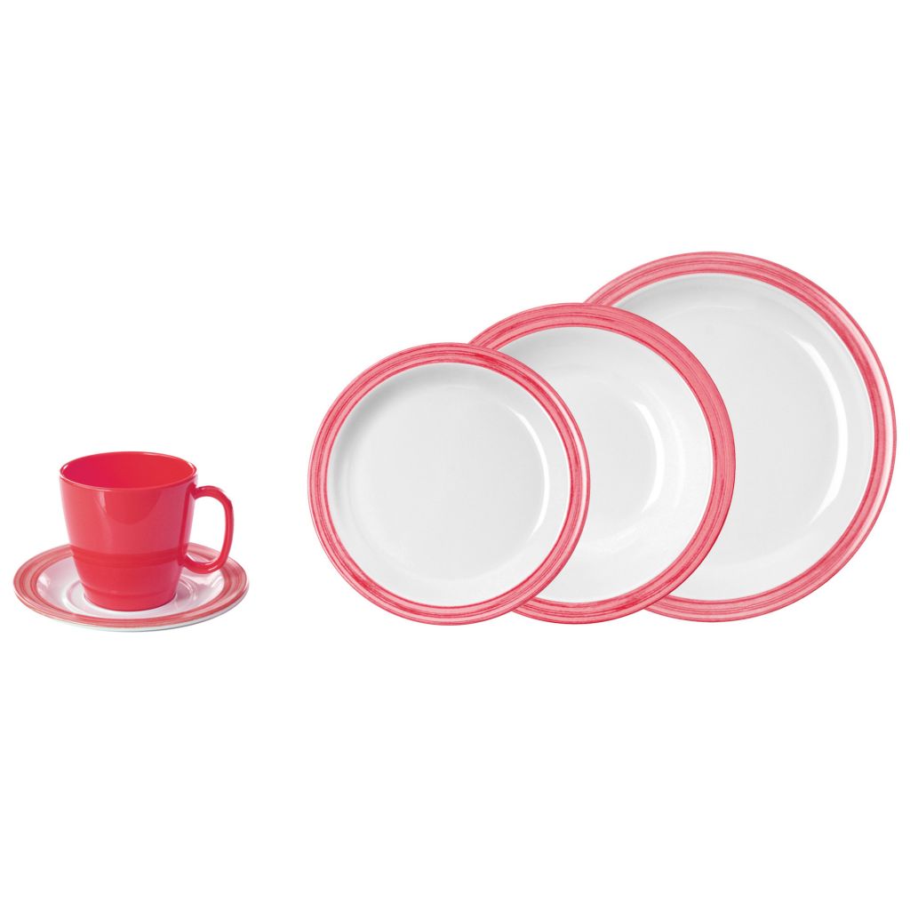 Sada nádobí Bistro 20-dílná, červená