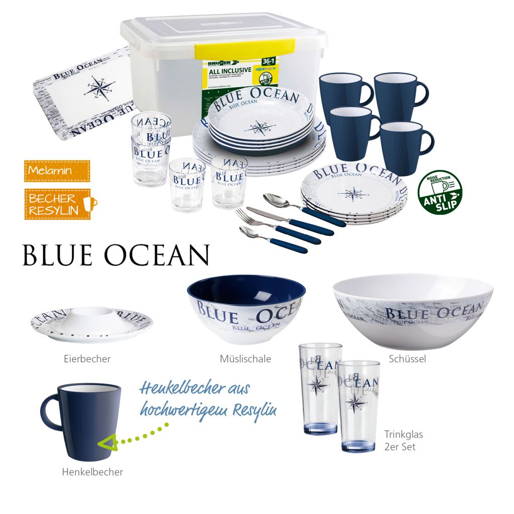 Sada sklenic Festa Blue Ocean 400 ml, 2 ks