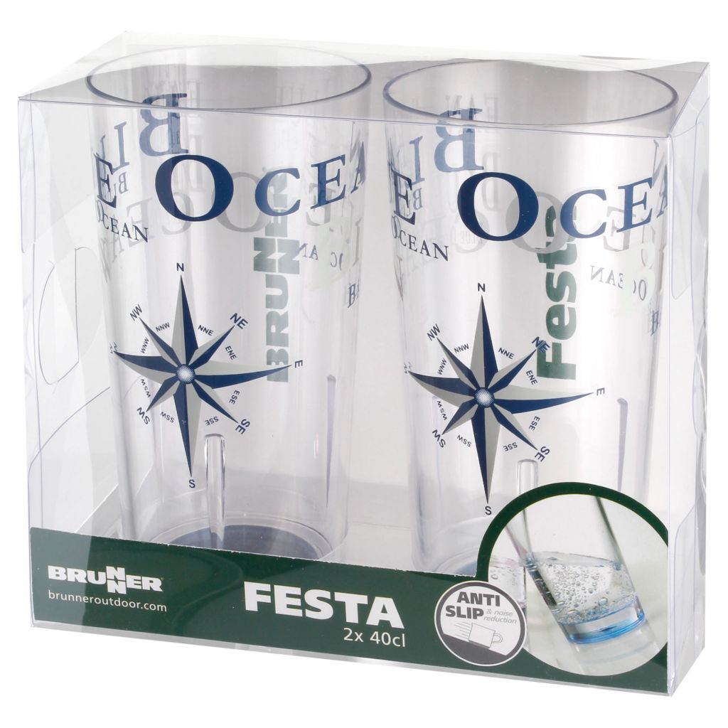 Sada sklenic Festa Blue Ocean 400 ml, 2 ks