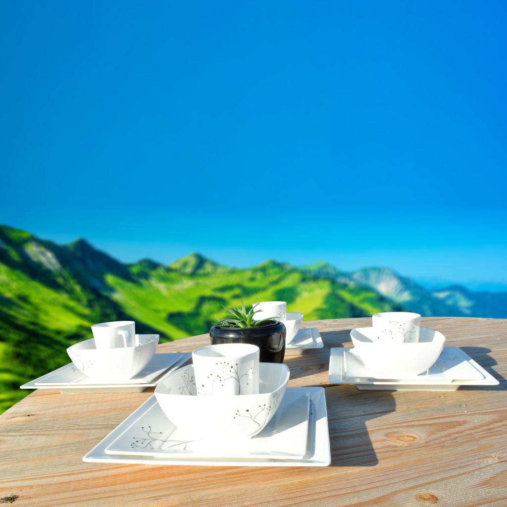 Sada nádobí Quadrato Black Pearl 16-dílná