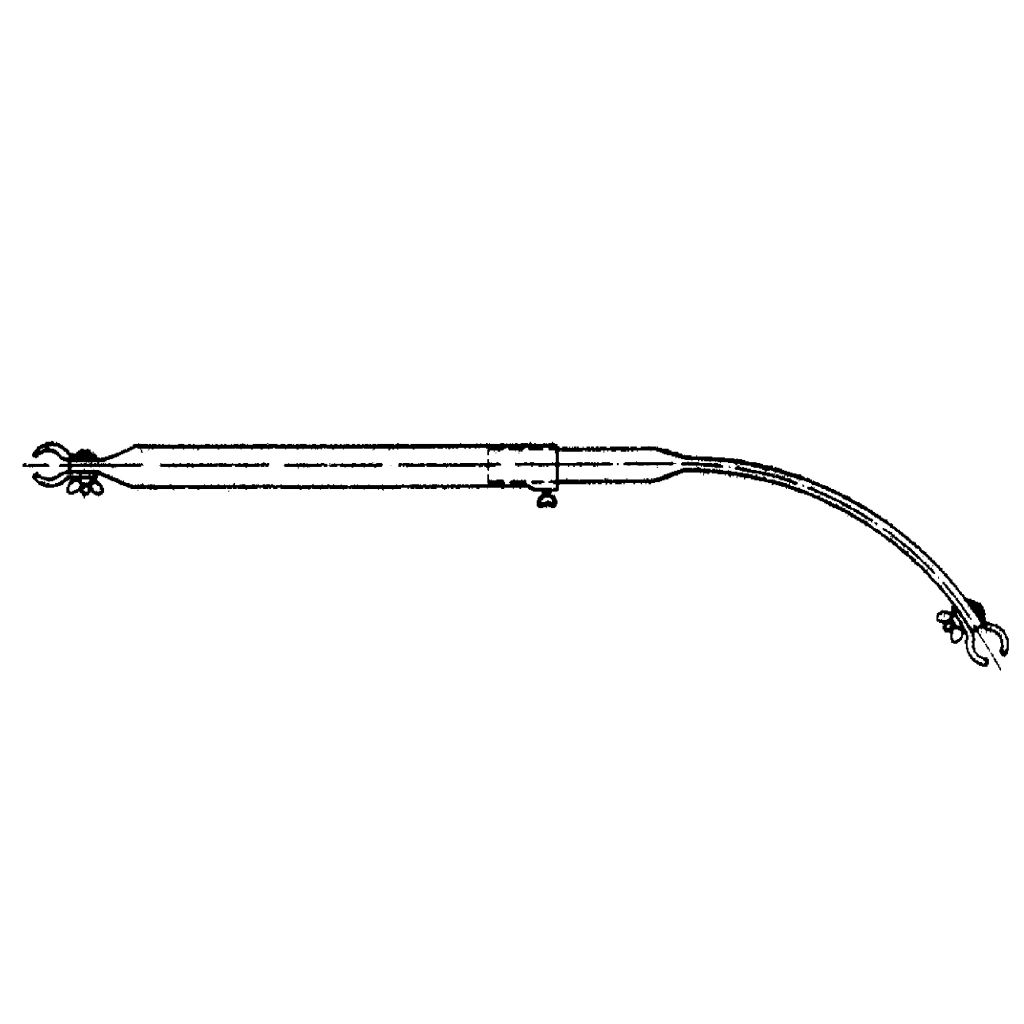 Střešní stanová tyč, zahnutá