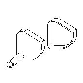 Koncovky pro okapové lišty, 4 ks