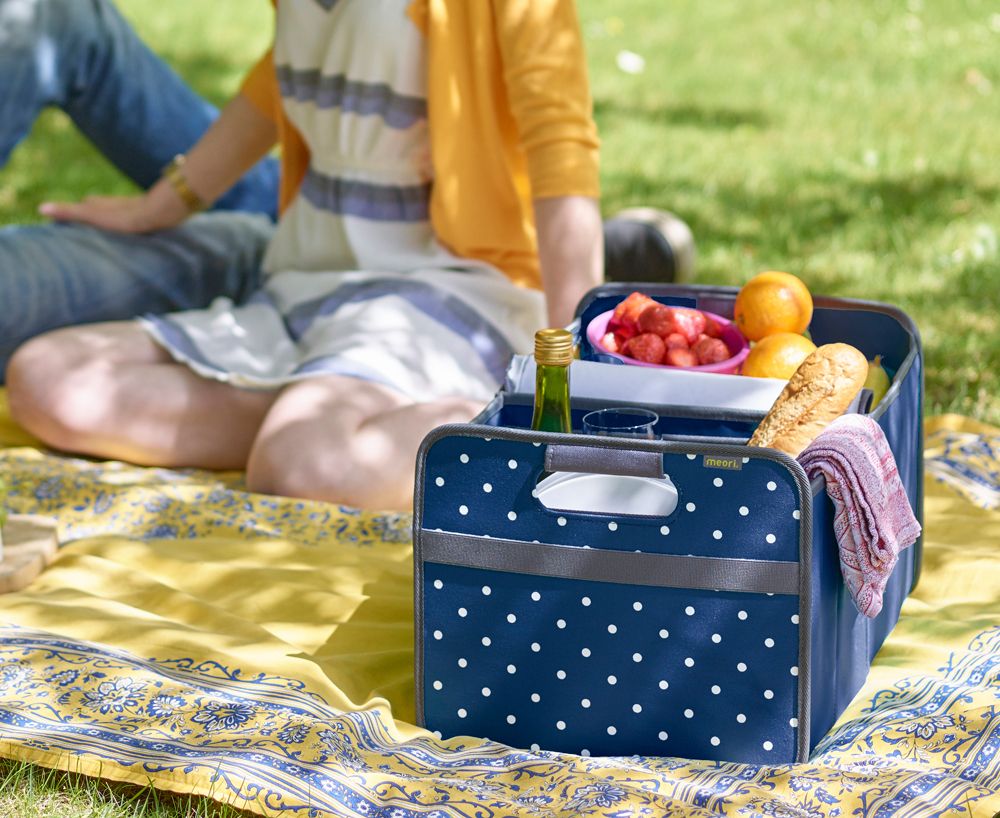 Skládací box Meori Classic, červená Hibiscus, vel. S