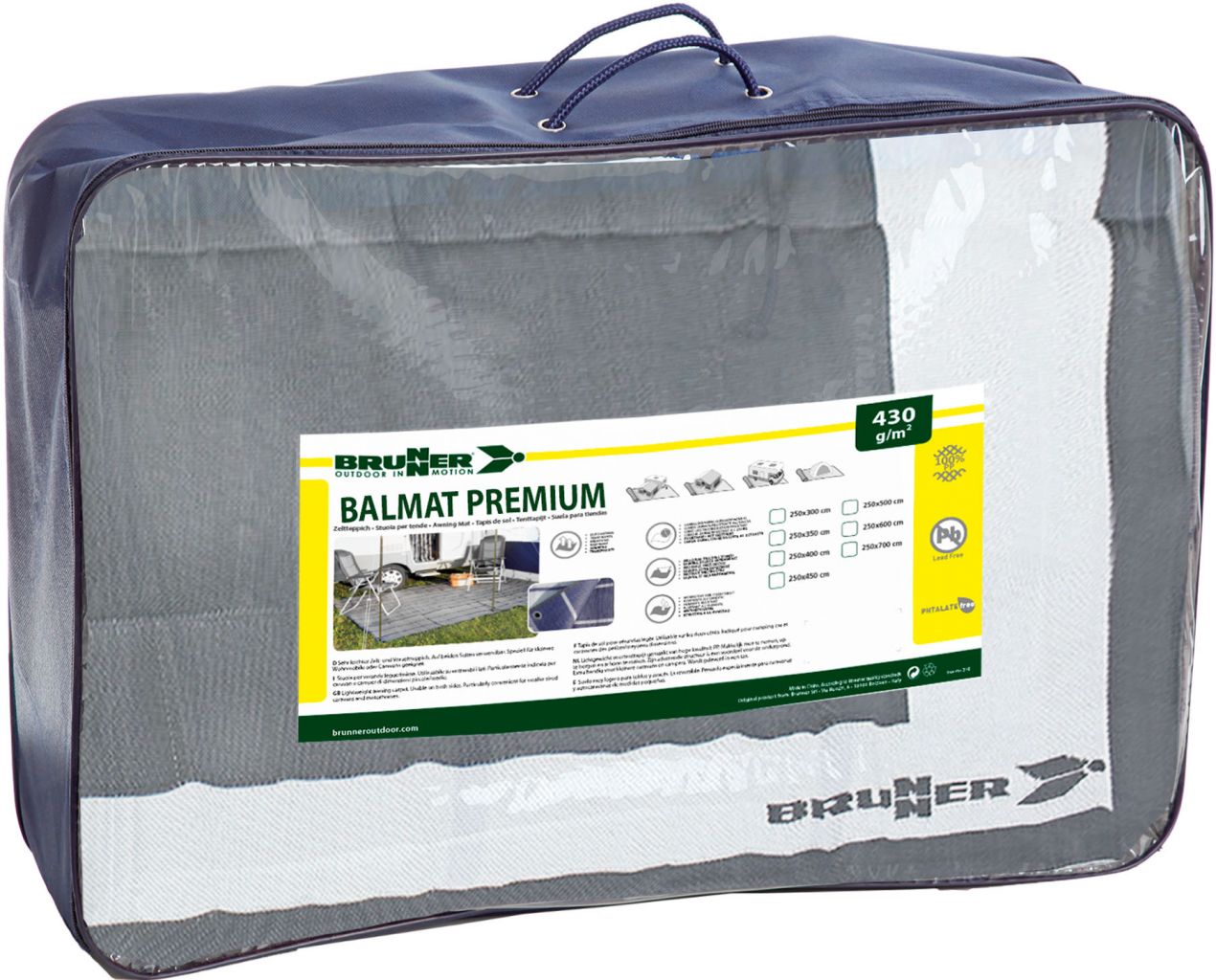 Venkovní koberec Balmat, šedá/bílá, 250 x 300 cm