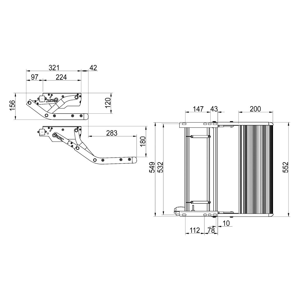 Thule Single Step V10 manuální 550 Aluminium