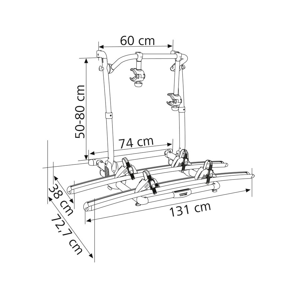 Nosič jízdních kol Thule Excellent krátký, hliník
