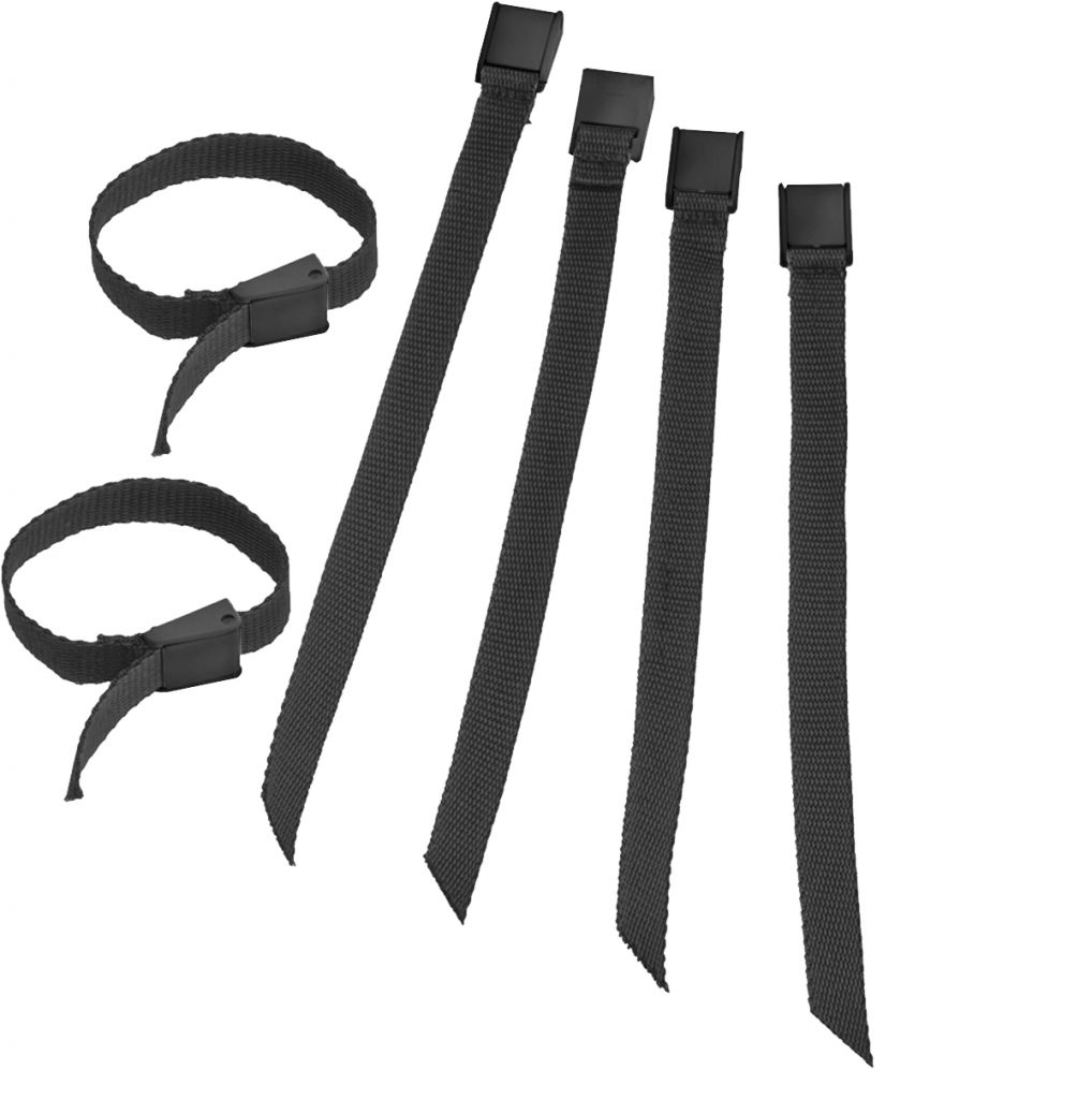 Upínací pásy na nosič kol, nylon, 6 ks.