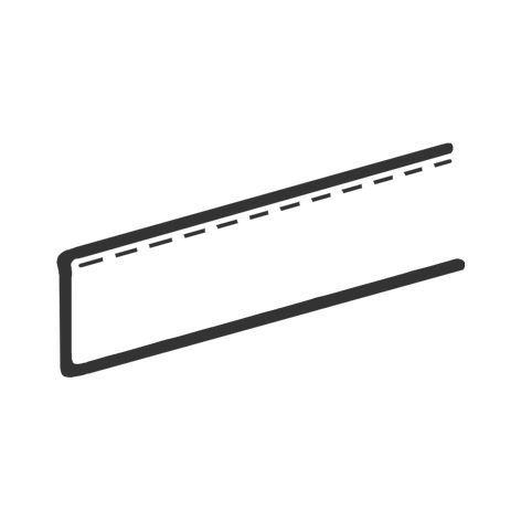 Lemování pro vodicí lištu, černé, 3 m x 5 mm