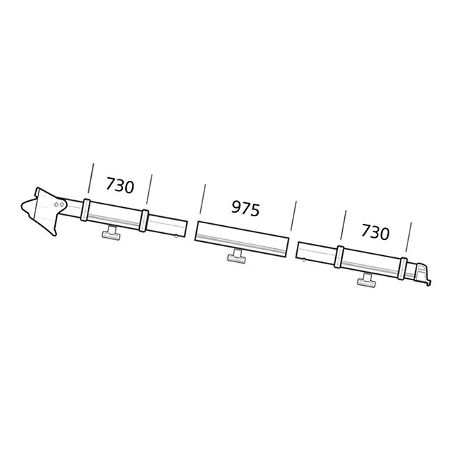 Upínací profil Thule Residence / Panorama 6900, 2,75 m, pravý