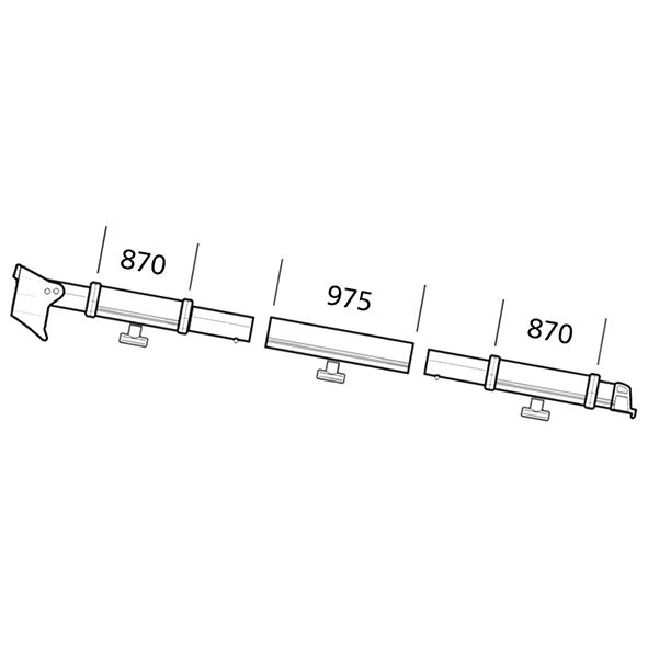 Upínací profil Thule Residence / Panorama 9200, 3 m, pravý