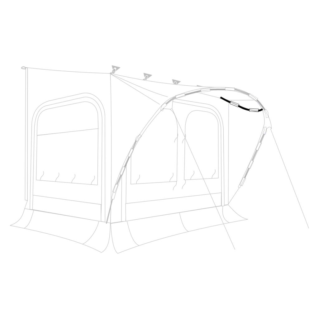 Tent Poles Roof Arch, ? 9 mm, Thule QuickFit 3.1 m, velká / Extra velká