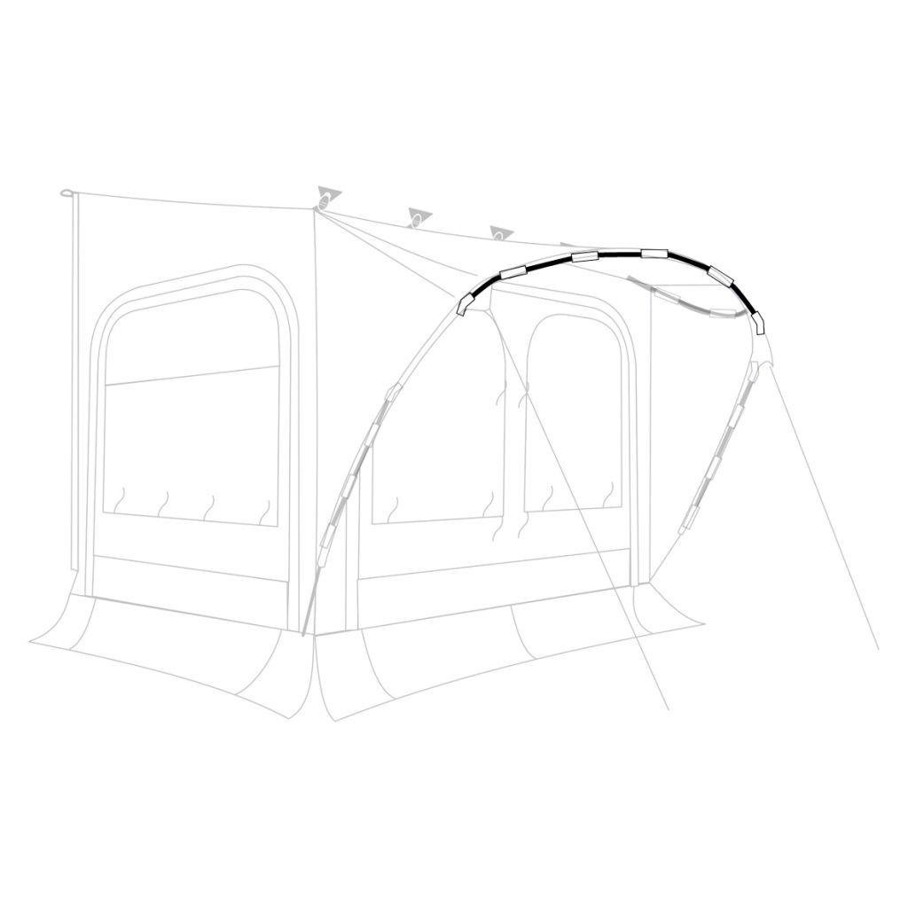 Tent Poles Upper Arch, ? 11 mm, Thule QuickFit 3.1 m, Medium