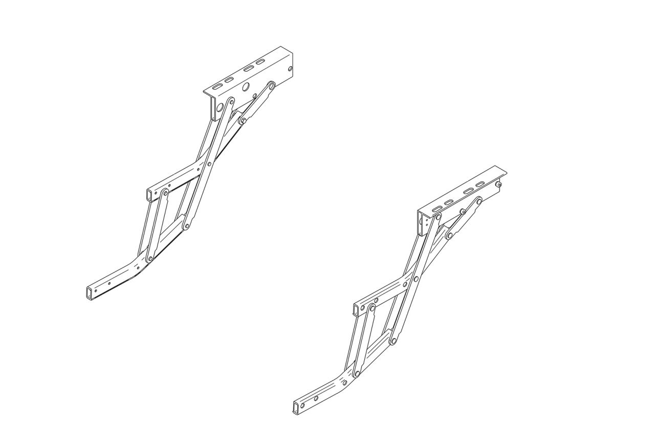 Nůžky Thule Double Step 12V Aluminium, levá strana