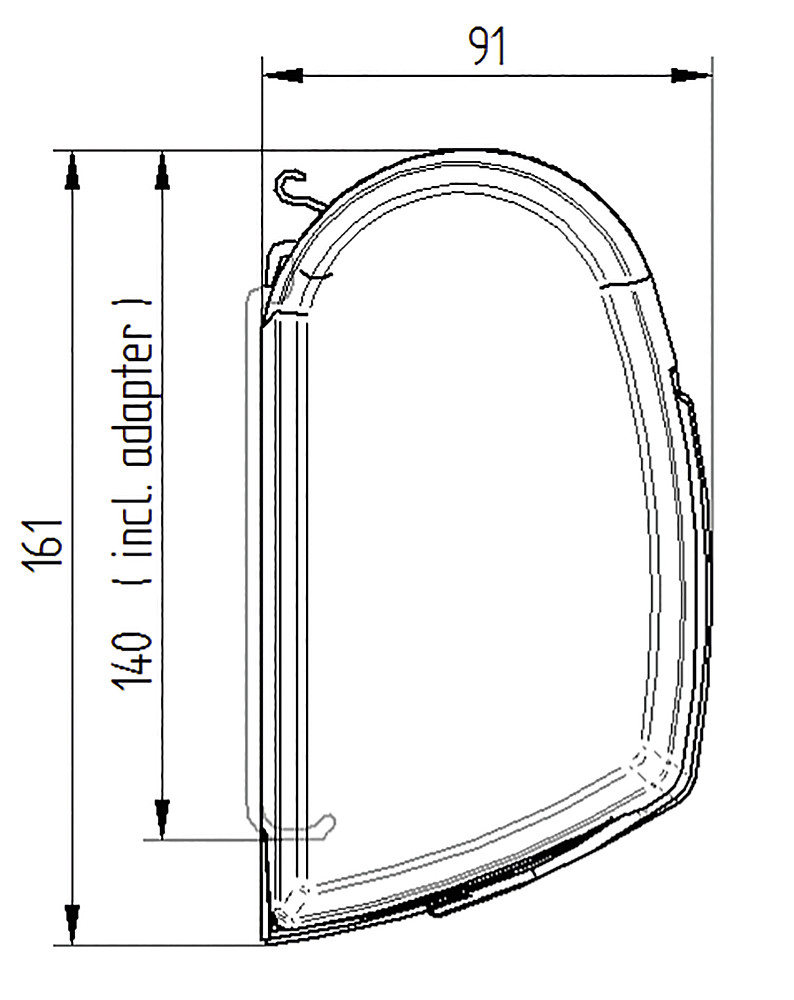 Thule Omnistor 5200 stříbrná, 260 cm, plachta Saphir modrá