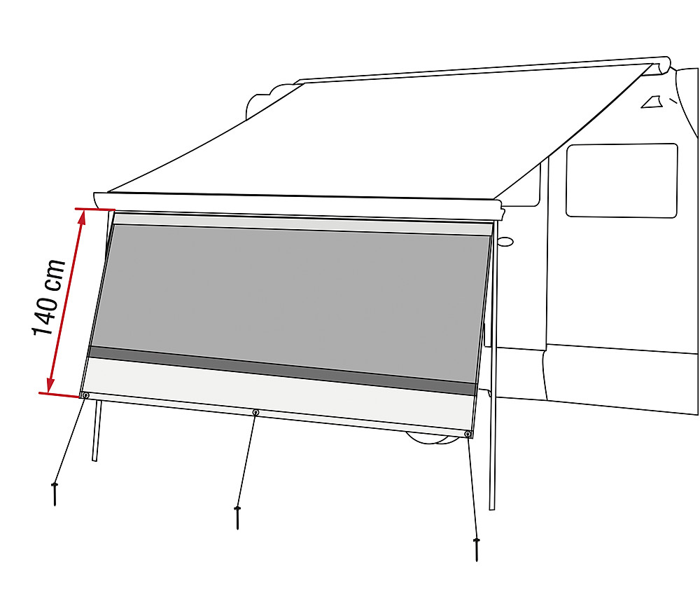 Čelní stěna Fiamma Blocker 400 cm
