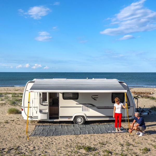 Fiammastore F80 S 340 bílá, šedá plachta