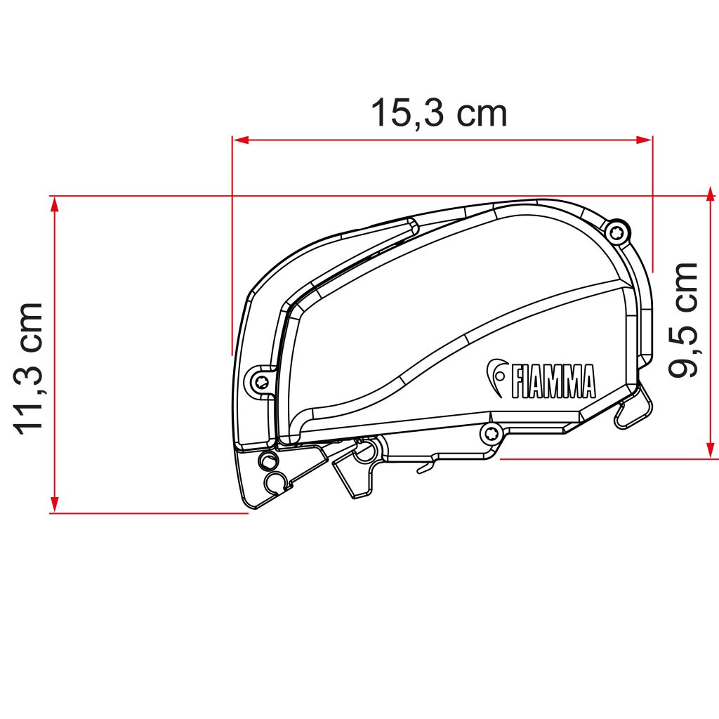 Fiammastore F80 S 425 černá, šedá plachta