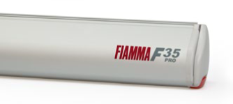 Fiamma F35 Pro, šedá, modrá plachta 223 x 225
