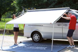 Fiamma F35 Pro, černá, šedá plachta 273 x 225