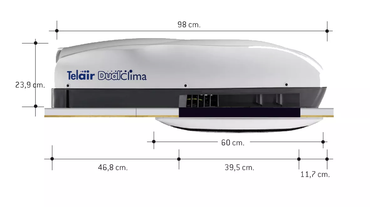 Střešní klimatizace Telair DualClima 12500H