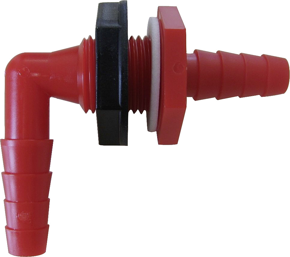 Průchodka nádrže na hadici úhlová, 10-12 mm, 1/2", oboustranná