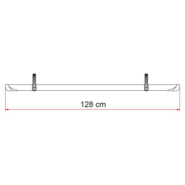 Lišta na nosič Fiamma Rail Quick Pro, černá
