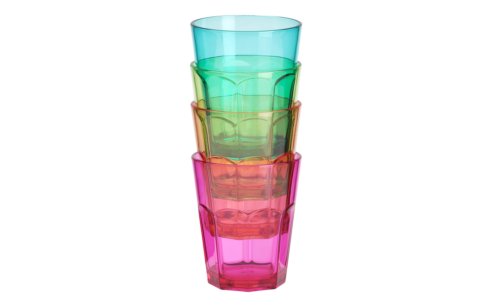 Sklenice 340 ml barevné, 4 ks