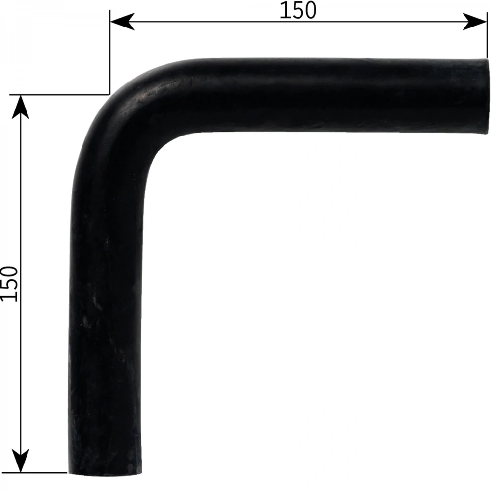 Gumové koleno Alde 22 x 150 mm