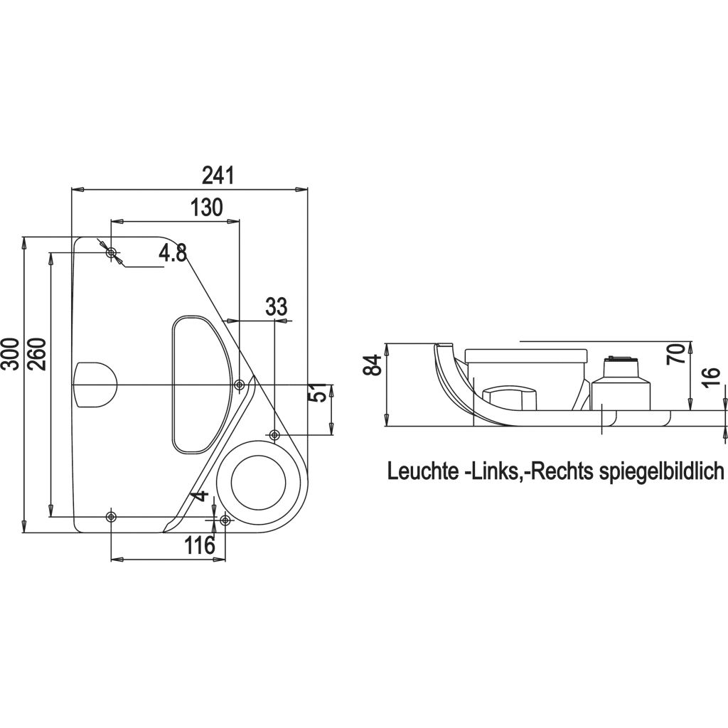 Přídavné couvací světlo Jokon 2000