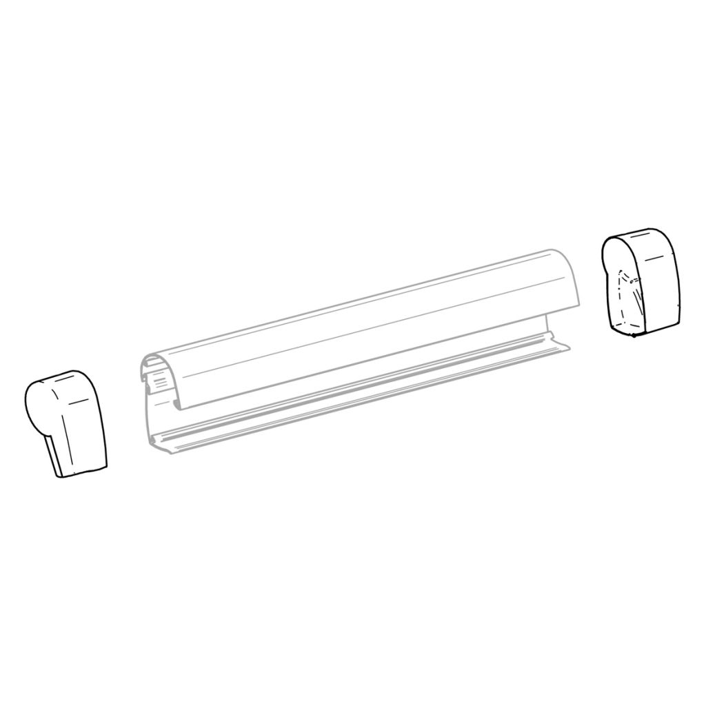 Koncové kryty Thule Omnistor 5102, sada L+P, antracit