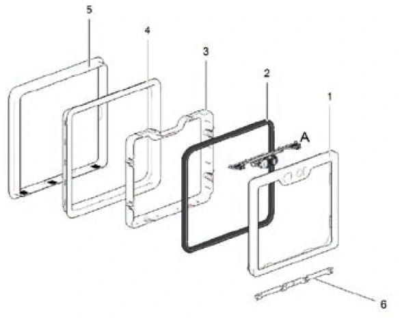 Panty servisních dvířek Thetford FD3 a FD5
