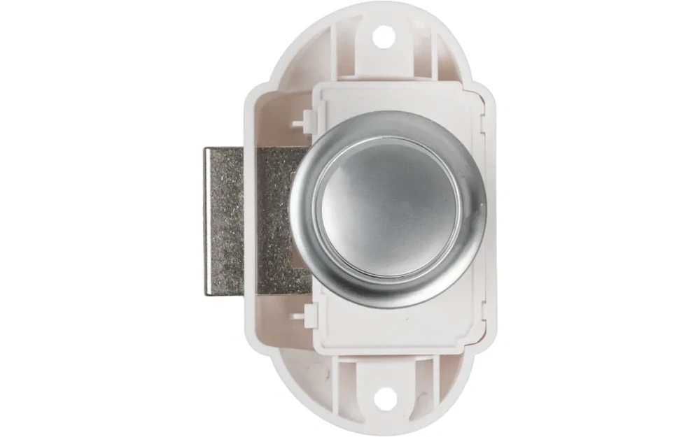 Zámek Push-lock Mini kompletní, bílý / matný chrom