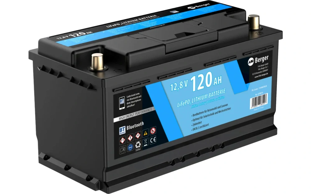LiFePO4 baterie Berger Lithium Pro 120 Ah 12V s Bluetooth