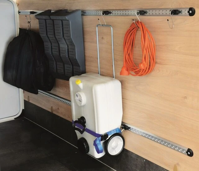 Vázací popruh s oky pro lištu Airline, 50+250 cm, modrá