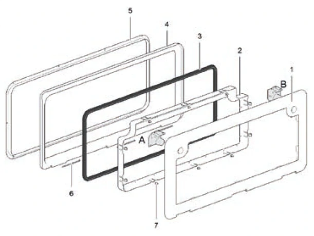 Pant servisních dvířek Thetford D3/4/5/6/7