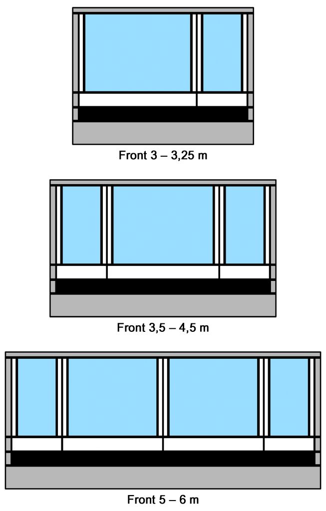 Čelní stěna Thule Residence G3, S/M/L/XL 500 cm