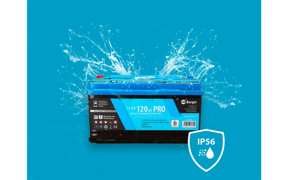 LiFePO4 baterie Berger Lithium Pro 120 Ah 12V s Bluetooth a ohřevem