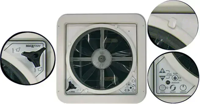 Střešní ventilátor MaxxFan Deluxe, transparentní